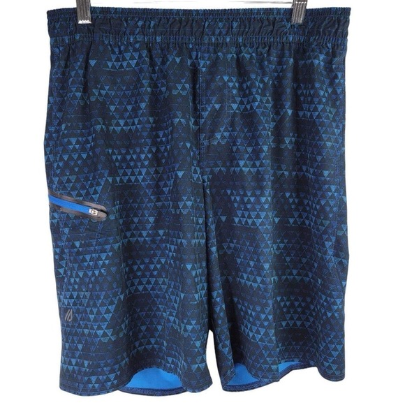 Eddie Bauer Travex Shorts Mens Large L Blue Stretch Drawstring Poly Nylon Cargo - Picture 2 of 12